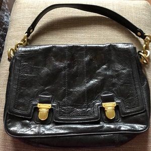 Coach leather patent like bag